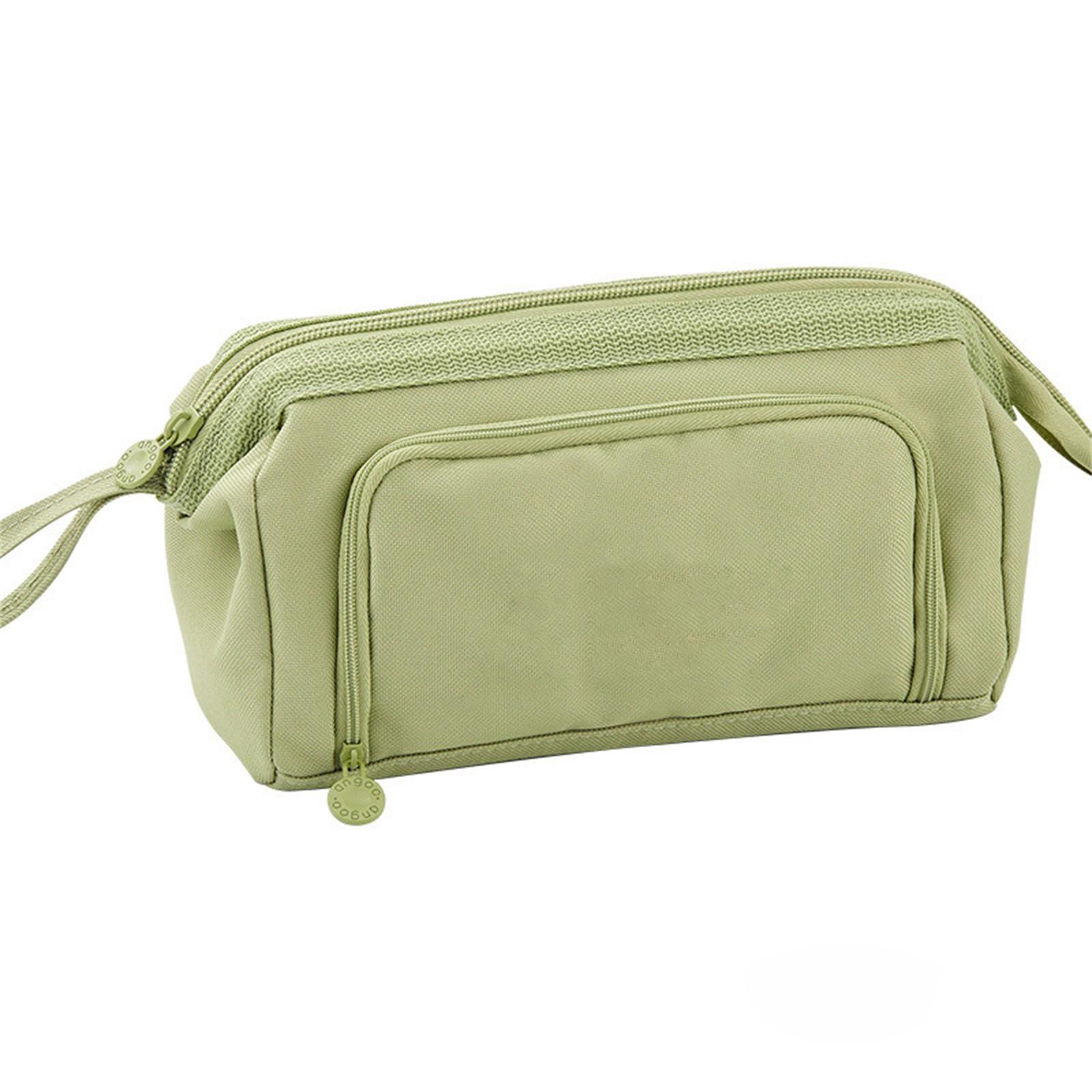 

Korean Version Of The Boat-shaped Large-capacity Multi-layer Oxford Pencil Case Multi-functional Portable Pencil Case Student Storage Pencil Bag One Size зелений