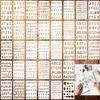 36-Piece Retro Journal and Scrapbooking Template Set - 4×7 Inch DIY Craft Stencils