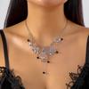 Funny Halloween Necklace For Women Inlaid Zircon Pumpkin Spider Web Ghost Black Cat Skeleton Pendant Choker Festival Jewelry