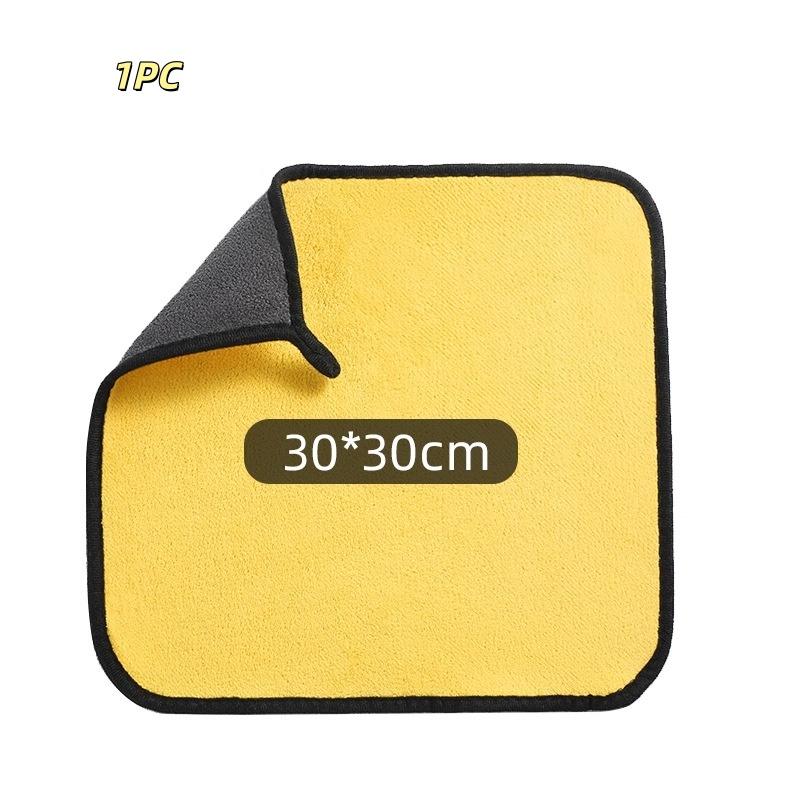 Soft Microfiber Car Cleaning Towels Quick Drying Double Layer Wash Cloth for Windows And Mirrors Wiping Rags