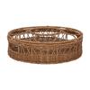Large Rattan Serving Tray with Compartment Design Durable Metal Frame Perfect Entertaining Drinks At Home or Outdoors