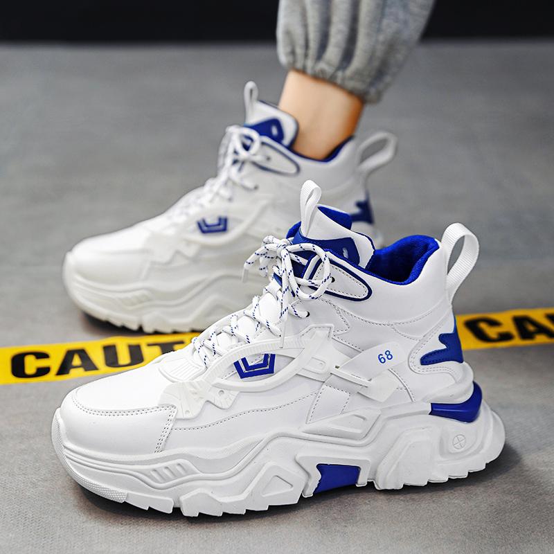 New inner height increase 11 high-top board shoes platform casual mesh dad shoes