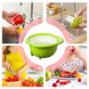 Rotating Vegetable Drain Basket Large Capacity Water-Filtering Basin Food Storage Container  Picnic