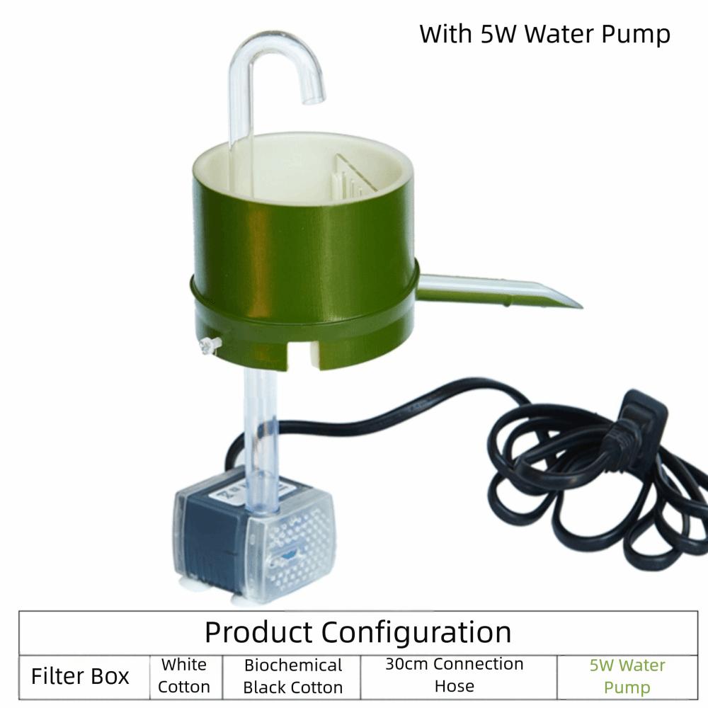 Durable Plastic Aquarium Filter Box Round Bamboo Fish Tank Air Pump Internal Filter 3 In 1 Fish Tank Filter