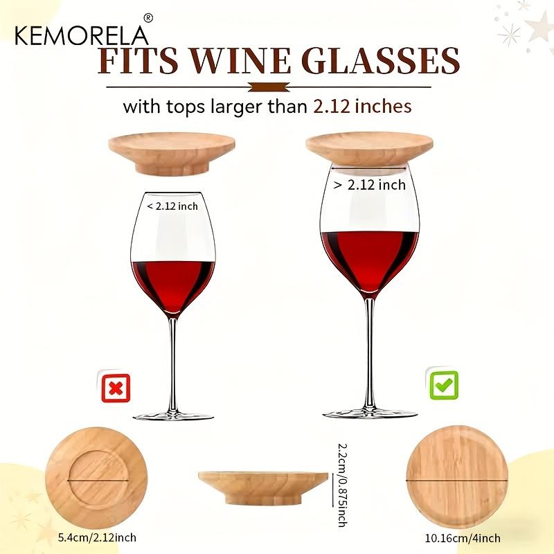 Bamboo Serving Coaster, 4/6PCS Round Appetizer Plate for Cheese Fruit & Snacks, Natural Tray for Wedding Bar Party Use