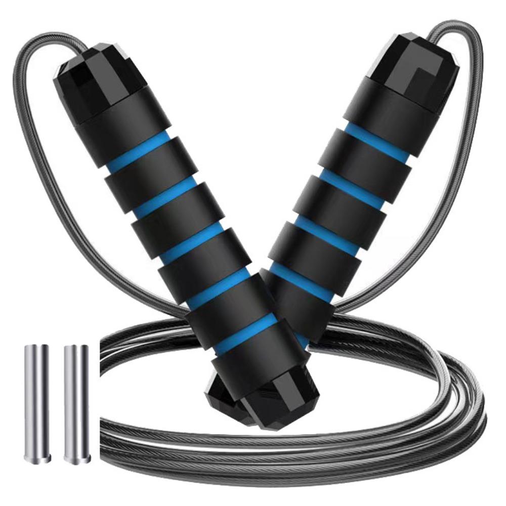 Adjustable Length Jump Rope Speed Racing Comfortable Foam Handles Skipping Rope Bearing System Adjustable Jump Rope синий