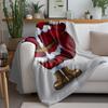 TU Fluffy Santa Blanket Cozy Throw Sherpa Fleece Navidad Christmas Gift Festive Holiday Decor Warm Soft Bedspread Home Decor