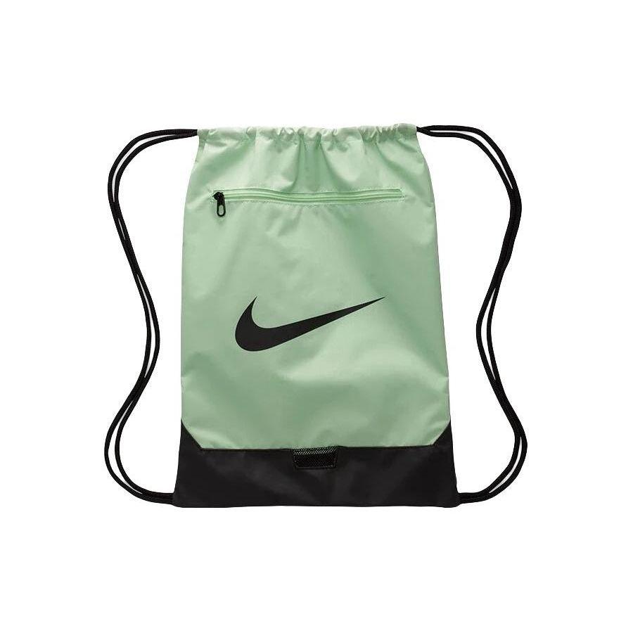 Nike Solid Color Logo Drawstring Closure Polyester Backpack Unisex Backpack Light-Green DM3978-376 Verdant Green