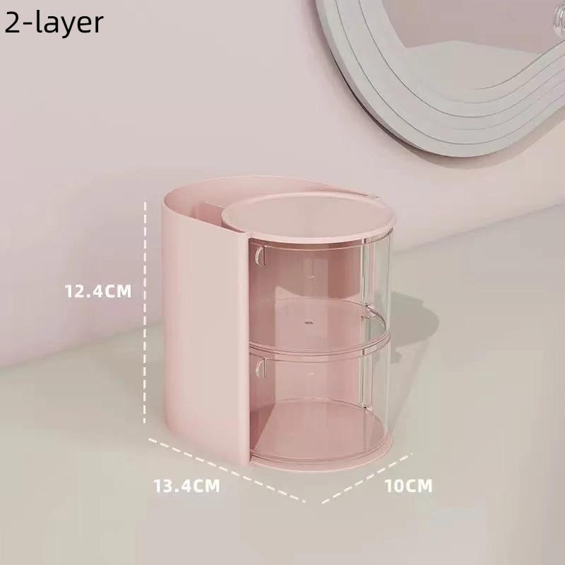 2/3Layer Hair Accessories Organizer Storage Box Clear Hair Tie Organizer For Headband Makeup Brush Holder Desk Jewelry Organizer