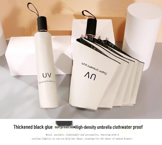 Durable Semi-Automatic UV-Resistant Folding Sun Umbrella for Students
