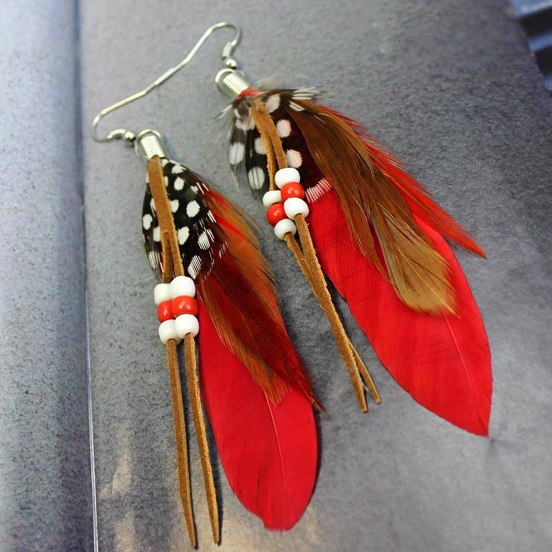 Womens Beads Hanging Drop Earring Boucle D'oreille 10cm Femme Catwalk Jewelry Gift