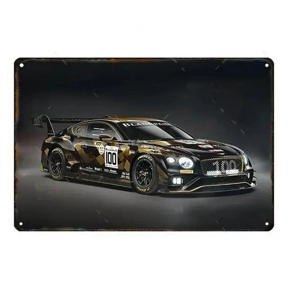 Kovová nástěnná cedule Bar v garáži, Dekorativní plaketa do interiéru auta 20x30cm