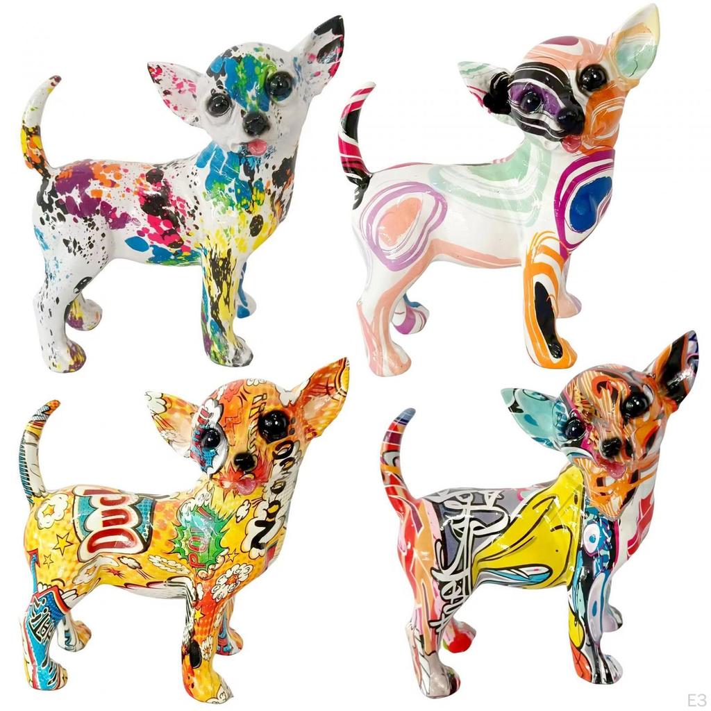 Chihuahua Resin Dog Sculpture for Home Decor