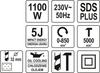 SDS-PLUS 1100W Bohrhammer YT-82123 YATO