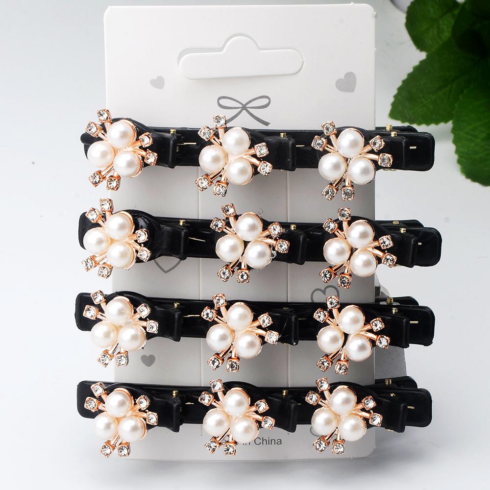 Módní křišťálové květiny Sponky do vlasů pro ženy Dívky Kamínky Copánky Sponky do vlasů Ofina Boční spona Barrettes Korejské vlasové doplňky