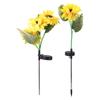1/3 Head LED Solar Sunflower Lights Artificial Waterproof Night Lights Creative Simulation Flower Light Bedroom Room