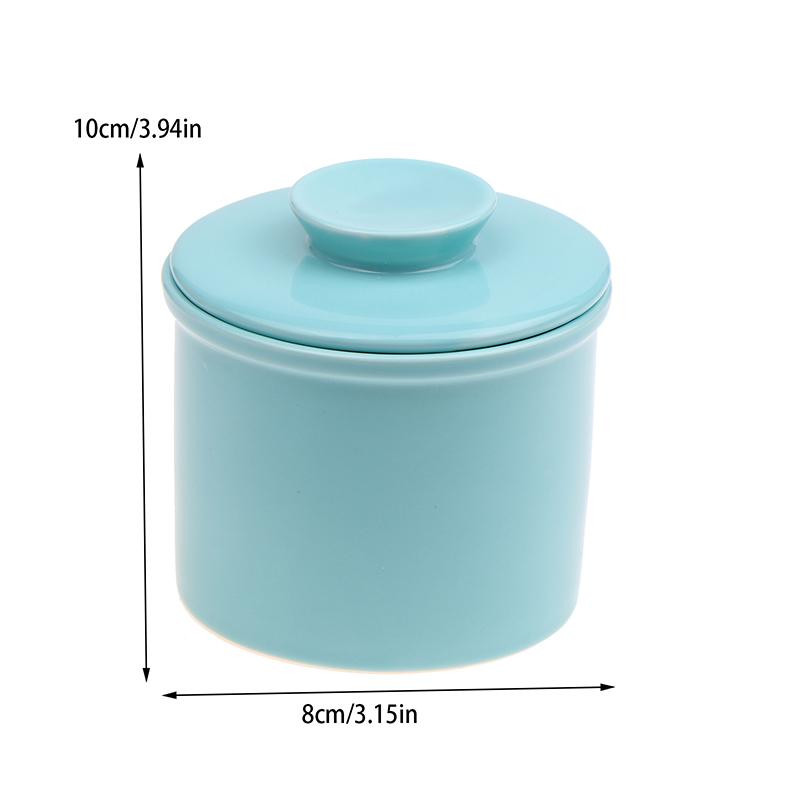 Ceramic Butter Cup Yellow Oil Tank Water Sealed With Lid Cheese Sealed Tank Creative Western Style Butter Box