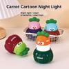 1Pcs Anime Figure White Light Atmosphere Decor Radish Doll Small Night Light Electronic Luminous Toy Cute Shape Children Gift