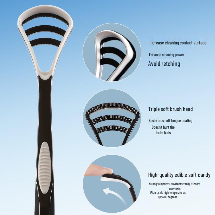 Newcomer Exclusive 4.0: Tongue Scraper & Coating Brush for Adults - Fresh Breath Solution
