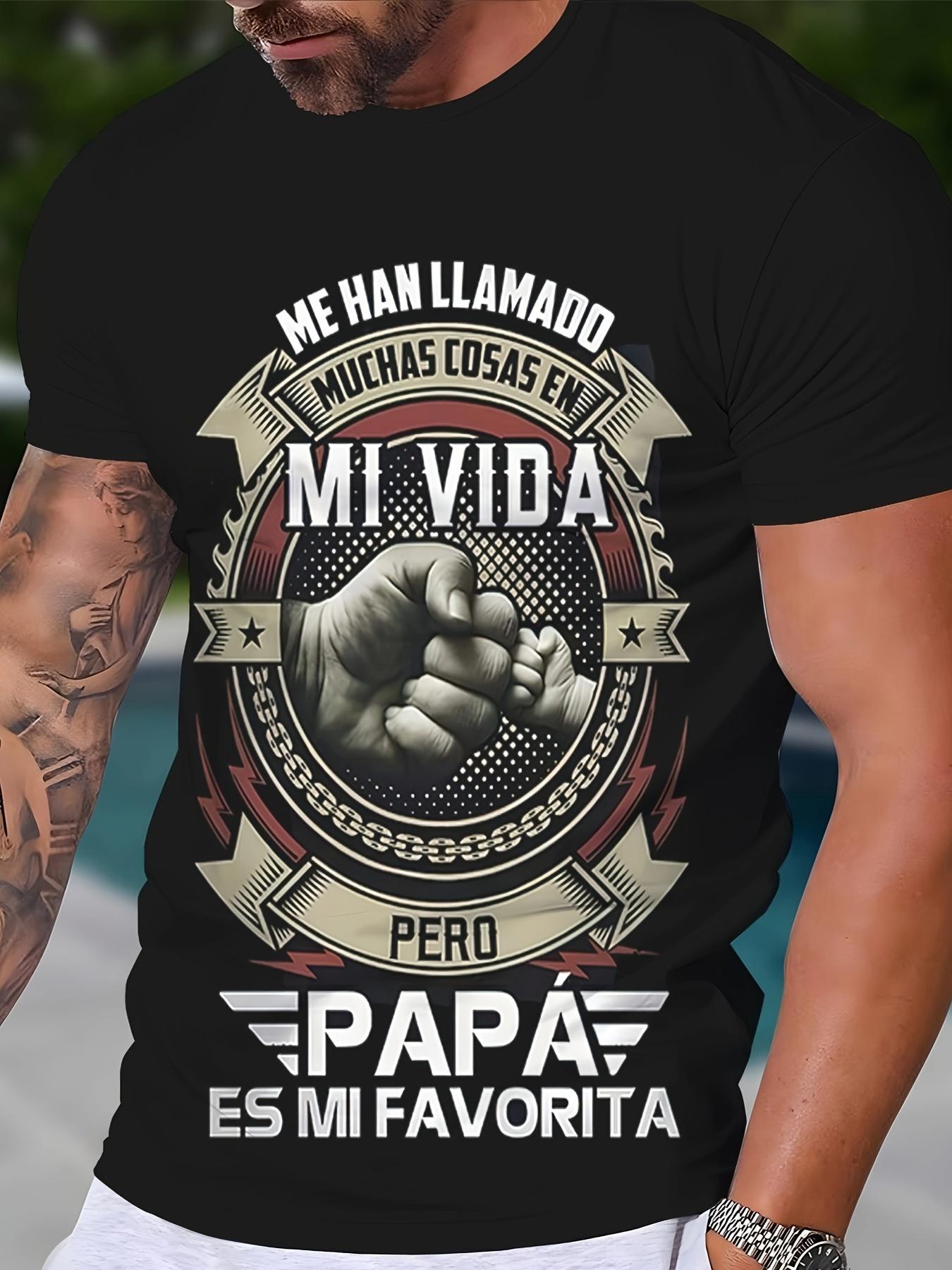 Men s  PAPA  fist print short sleeve crew neck T-shirt S