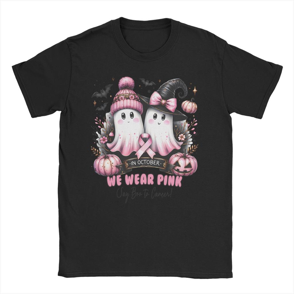 In October We Wear Pink T Shirt Men 100% Cotton Awesome T-Shirt Round Neck Tee Shirt Short Sleeve Tops Gift Idea