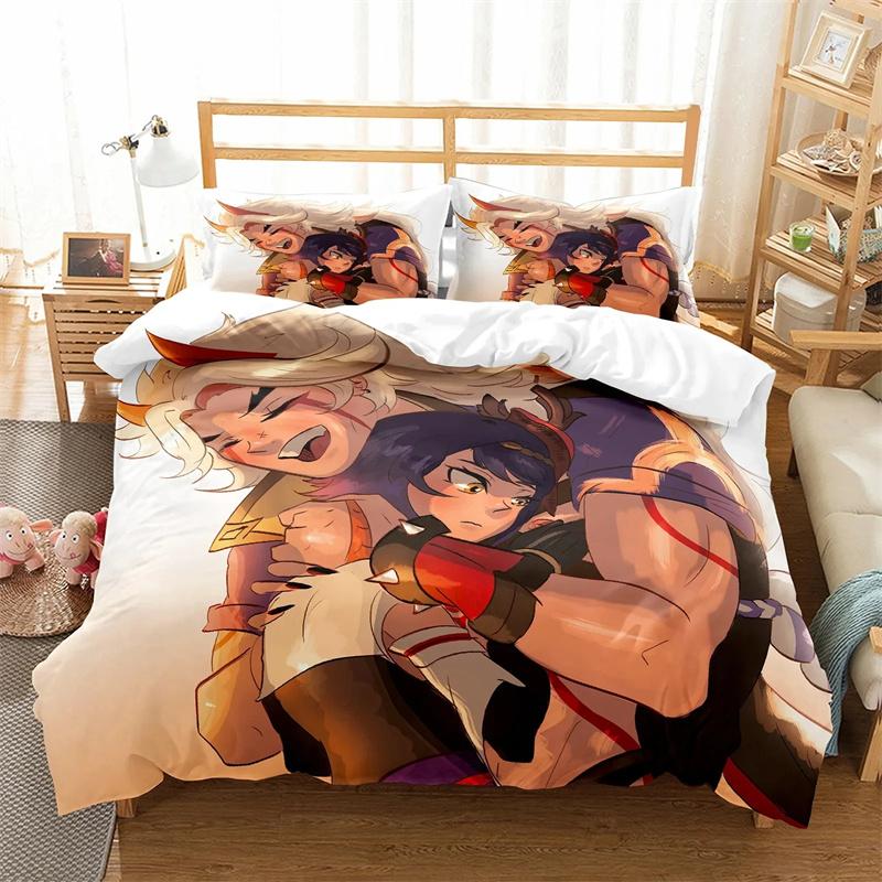 Genshin Impact Anime Arataki Ltto Bedding Sets Exquisite Bed Supplies Set Duvet Cover Bed Comforter Set Luxury Birthday Gift