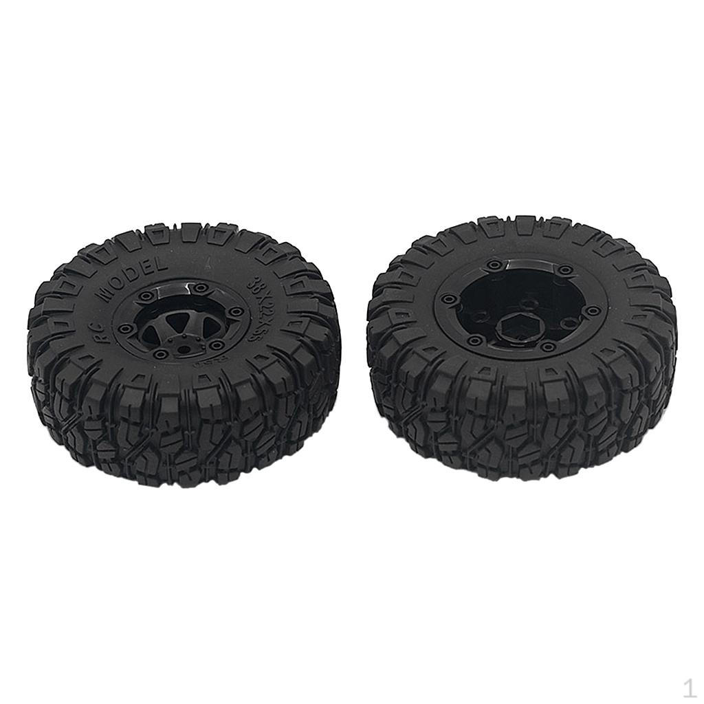 

2 100 мм шириною 38 автомобільних шин / 12 шкалою RC 2 мм адаптер автомобілів чорний