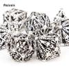 7 Pcs Silver Hand Skull Head Metal Dice Hollow Metal Polyhedral Dice Set Suitable for Role-Playing RPG  Board Game Card Game