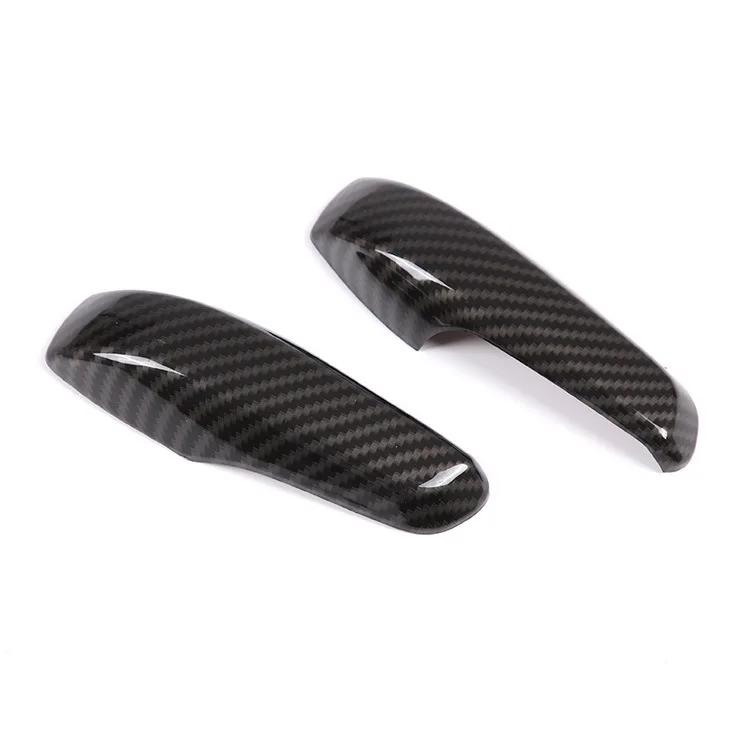 Door Armrest Handle Cover Trim And Door Bowl Frame Carbon fiber Sticker For Mercedes Smart Fortwo 451 2009-2014