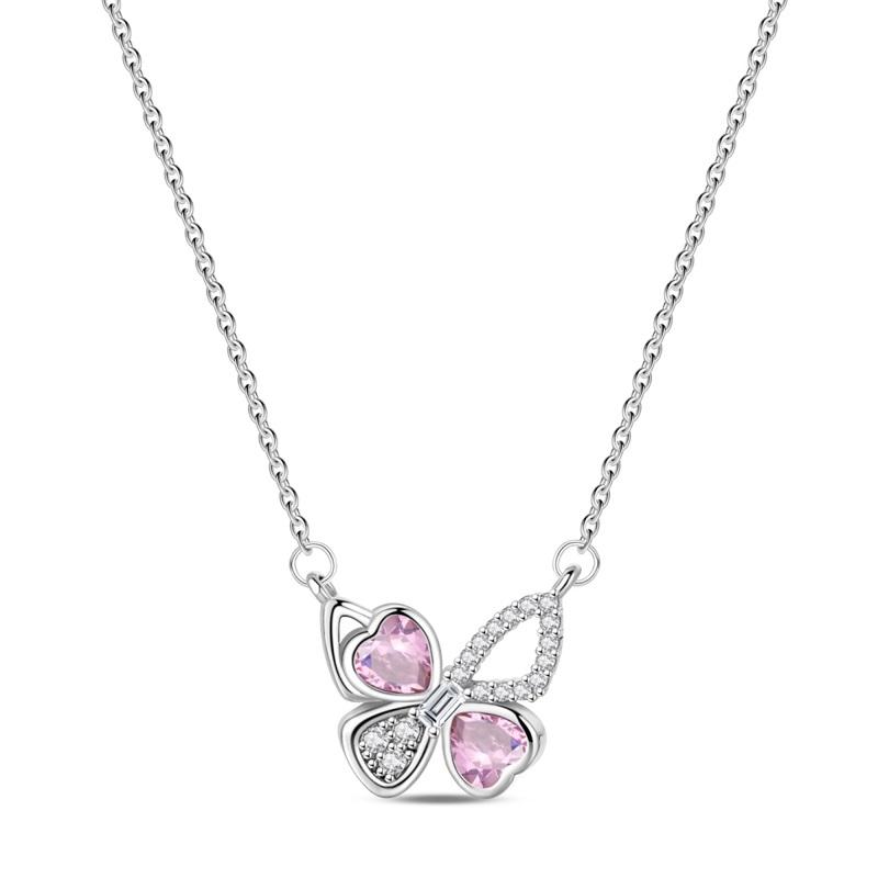 925 Silver Bow Butterfly Necklace for Women Birthday Anniversary Gift Jewelry