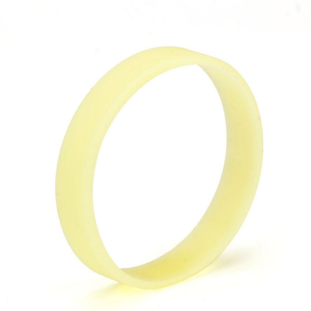 Silicone world 10pcs Silicone luminous bracelet sports bracelet wristband with adult glossy monochrome silicone bracelet