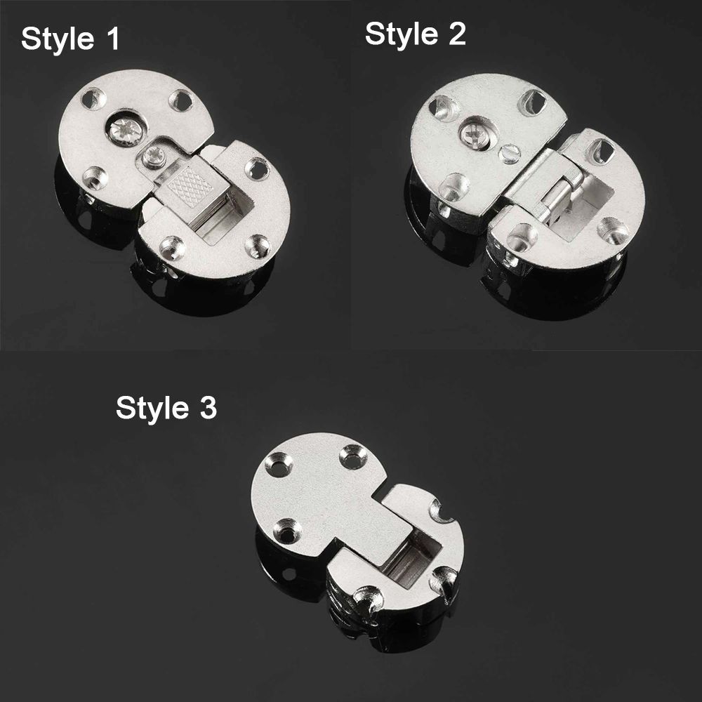 2Pcs Folding Hinges Cabinet Door Flap Hidden Hinge Zinc Alloy Invisible Hinges Furniture Fitting Practical Home Hardware