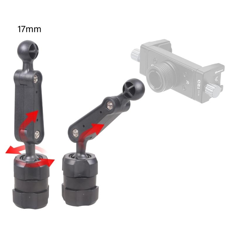 17mm Kugelhalter Verlängerungsadapter, 360° drehbare Verlängerungsstange für Auto Lüftungsschlitze Armaturenbretter 17mm Handyhalter