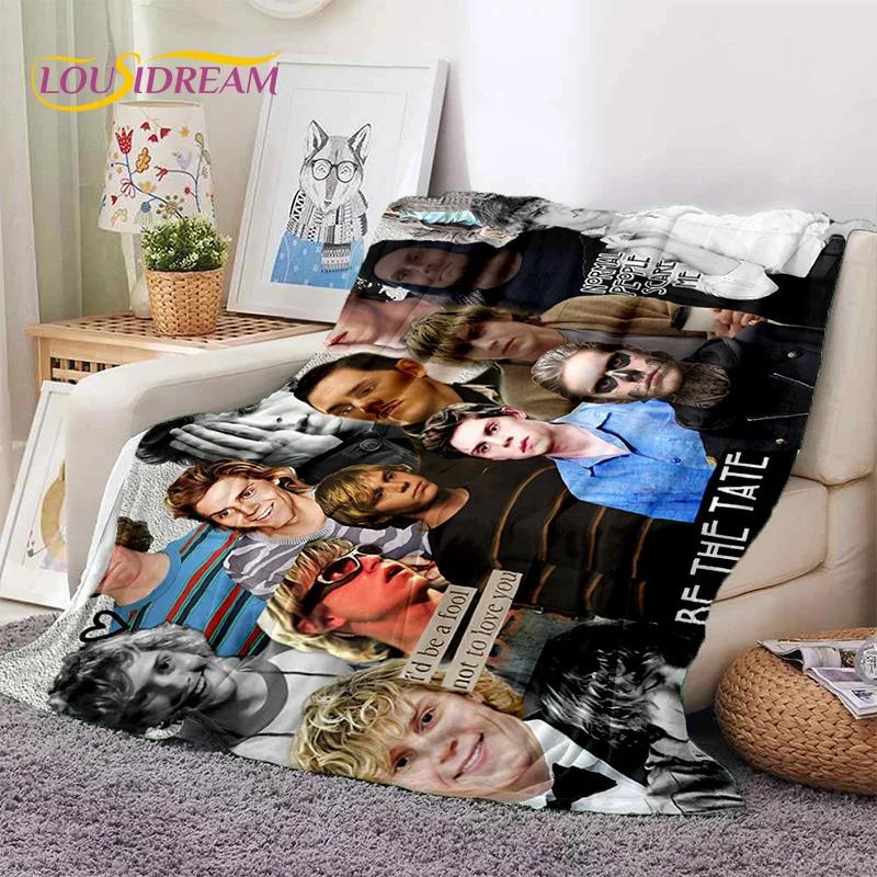 Latest Cute Evan Peters TV Actor Soft Flannel Blankets,Throw Blanket Comfortable Blanket for Picnic Beds Sofa Home Bedroom 013
