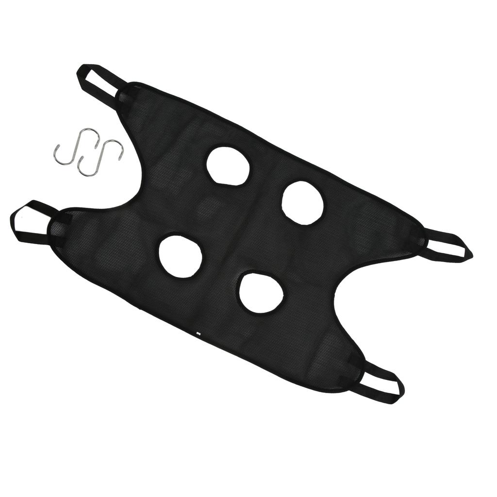 Pet Grooming Hammock Breathable Dog Grooming Sling for Pet Bathing Washing Grooming and Trimming NailBlack 99x56cm