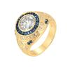 Men's Retro Hip Hop Moissanite Ring - S925 Sterling Silver, 3 Carat Trendy Fashion Jewelry