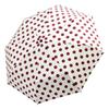 Retro Polka Dot Dual-Use Folding Umbrella: Windproof, Sturdy, Automatic Sunshade for Women