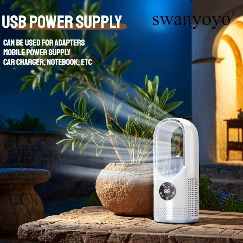 Bladeless Fan, Spray High-efficiency Cooling Cooler, Office Desktop Fan Three-in-one USB-powered Desktop Fan Of Air Cooler, Night Light And Humidifier