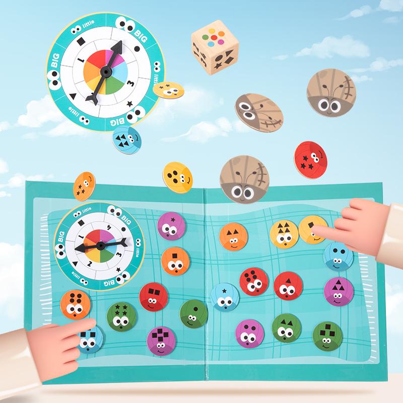 Kinder Brettspiele Spielzeug zur Bildung Insektenmeister Farbzuordnung Eltern-Kind Achtsamkeit Form Zahlenübung Interaktives Spielzeug