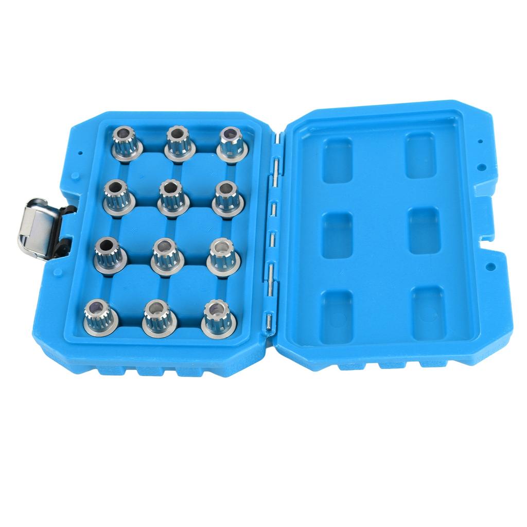 12pcs Car Spline Bits Locking Wheel Nuts Remove Tool Kits Auto Maintenance Repair