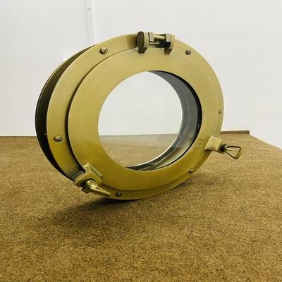 38,1 cm Kanaalboot Patrijspoort Raam Antiek Bruin Deurraam Glas Patrijspoort Huis Decoratieve Patrijspoort