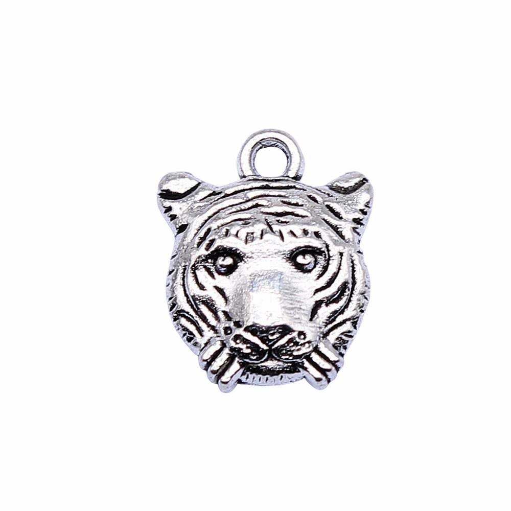 Retro Leopard Charms Metal Animal Pendants For Jewelry Making Handmade Supplies
