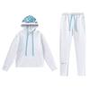 SynaWord Y2K Streetwear Oversized Hoodie Jogger Set Men Women Cotton Long Sleeve Casual Outfit