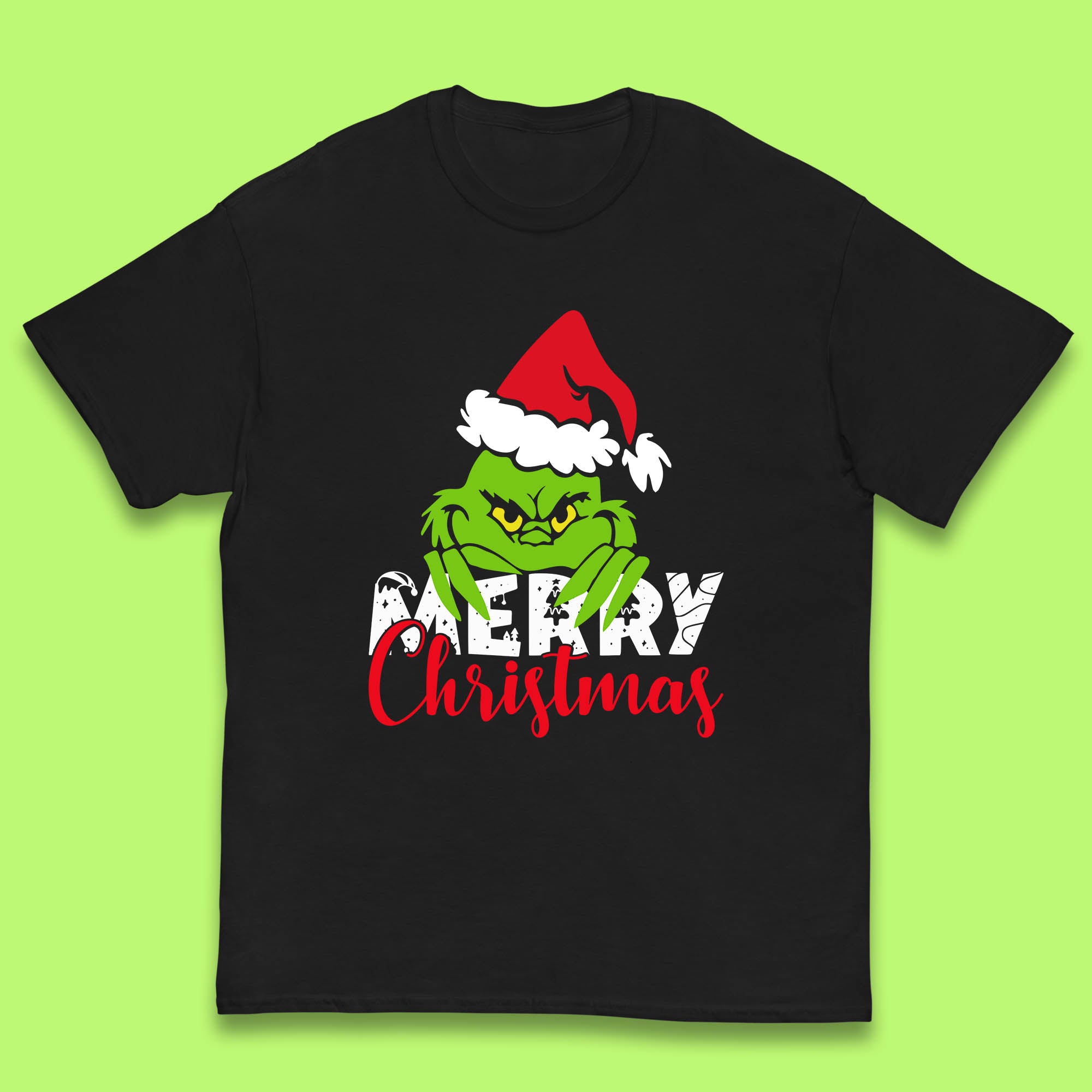 Merry Christmas Grinch Kids T Shirt 130