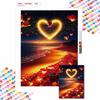 New Arrival 5D DIY Full Circle Diamond Painting "Love Beach" Embroidery Cross Stitch Home Decor Gift