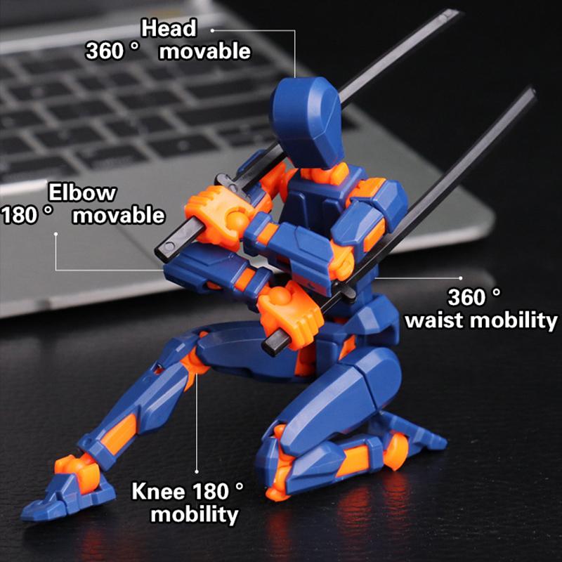 Sada akční figurky, obří meč Robot Akční figurka Robo 3D vytištěná 13 Akční figurka Fidget Toys kloubová, Sběratelé Desktop