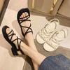 Flat Bottom Thin Strap Sandals Women's Summer New Outer Wear with Skirt Beach Sandals Women