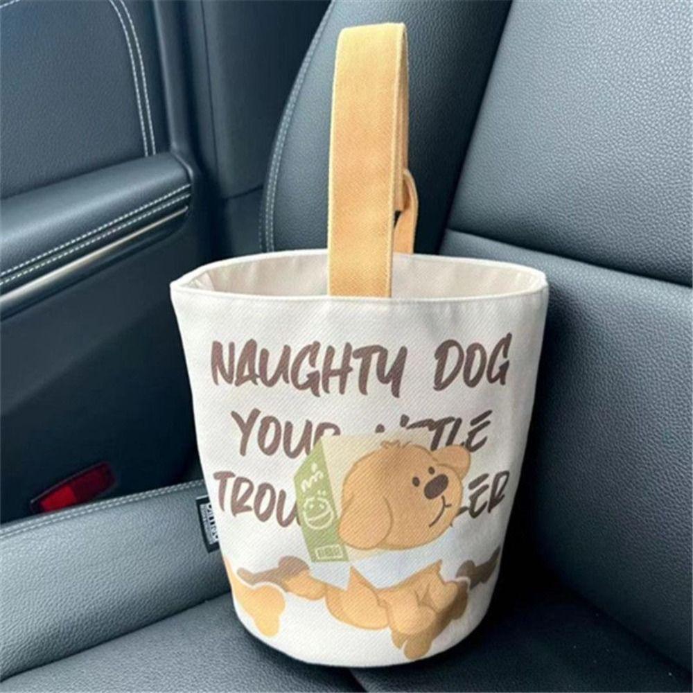 

Portable Bucket Bag Cartoon Dog Tote Bag Fashion Lunch Pouch