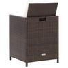 13 Piece Garden Dining Set with Cushions Poly Rattan Brown