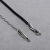 Personality Trend Copper Platinum Plated Wound Leather Rope Neck Chain Double Clavicle Chain Niche Temperament Elegant And Exquisite Necklace